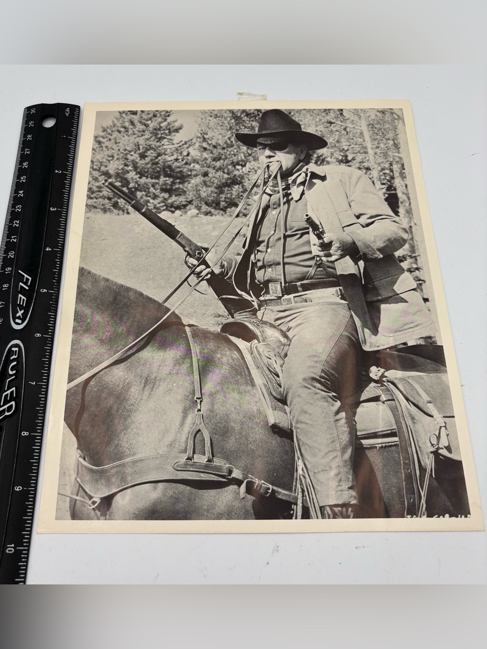 Vtg B/W 8x10 John Wayne True Grit Rooster Cogburn Photo Movie Hollywood Still